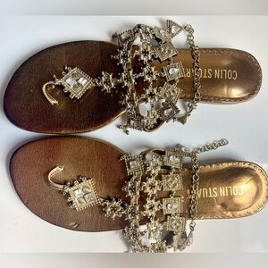 COLIN STUART GOLD SANDALS